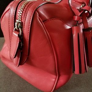 Peach coral dome sachel